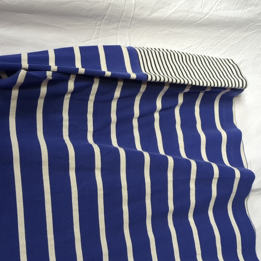 Banana Republic striped Blue black and White Women's Top large - Picture 6 of 7